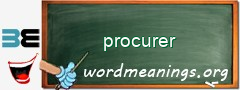 WordMeaning blackboard for procurer